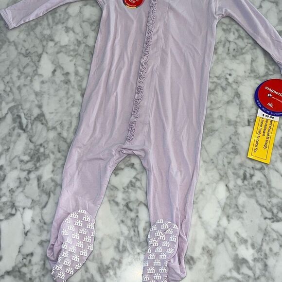 NWT MAGNETIC ME WISTERIA RUFFLE MODAL FOOTIE - Picture 7 of 7